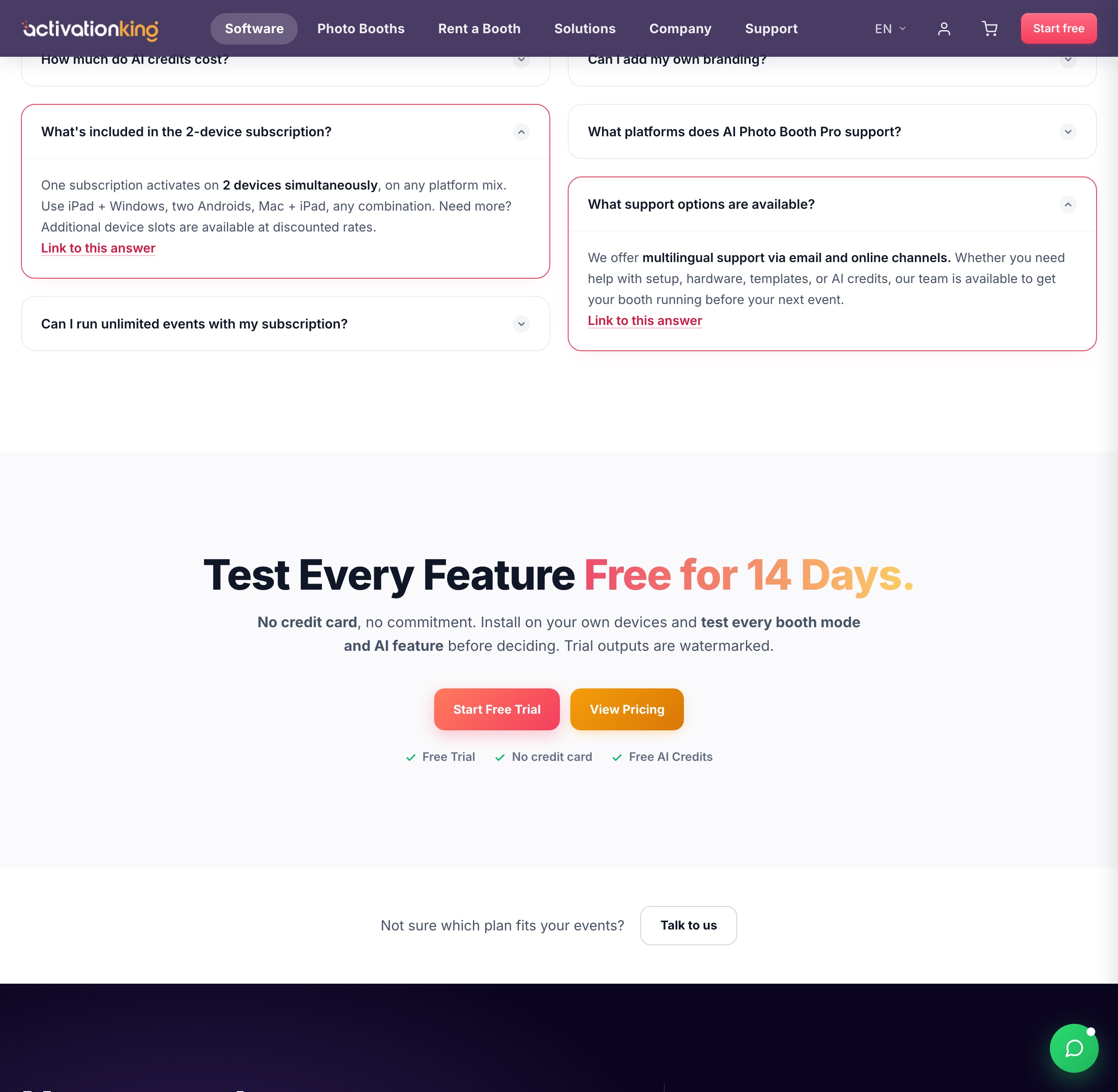 Pictor vs Activation King: An Honest Comparison for Photo Booth Operators 5 Activation King pricing FAQ on 2026-09-13: one subscription activates on 2 devices simultaneously and support is multilingual email and online channels