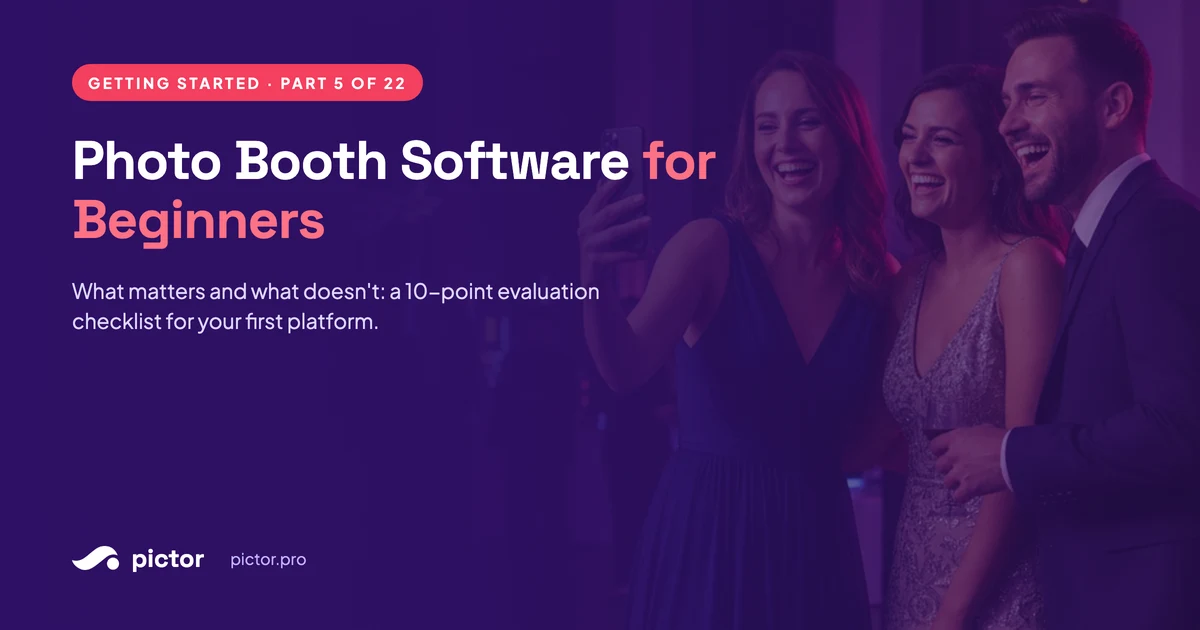 Photo booth software evaluation checklist title card