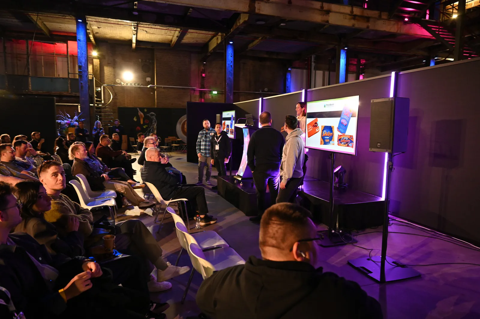 PBX Europe 2026 Recap: Both Talks, Both Decks 6 Seated crowd in the Tech Room at PBX Europe 2026, SugarFactory Amsterdam