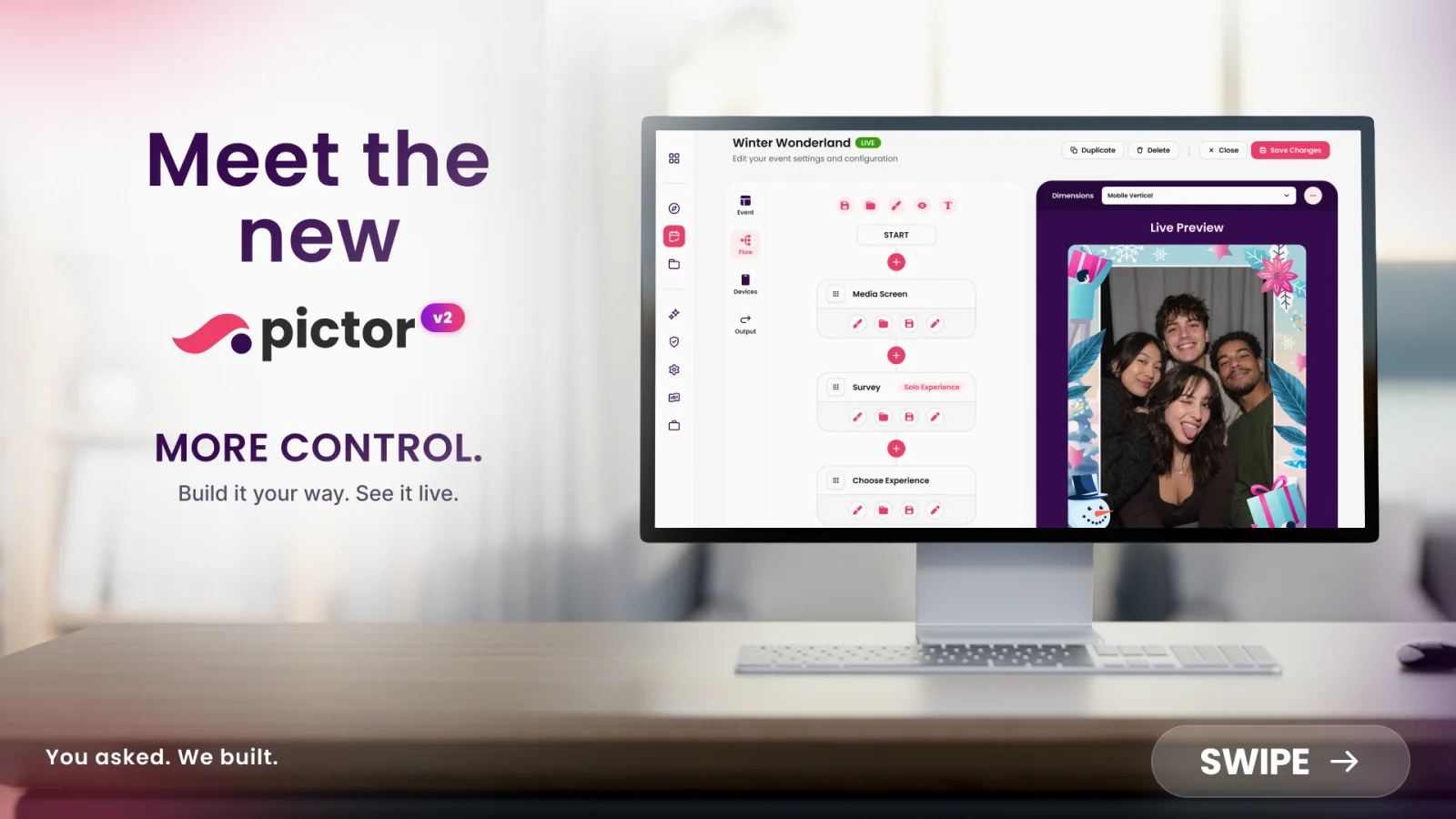 Pictor v2: A Complete Rebuild, Now Live 4 Pictor v2 event workflow editor: build it your way with a live preview